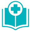 Medical consultation form icon with heartbeat, for cataract surgery patient intake