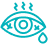 Stylized blue eye design representing clarity and precision in eye care procedures